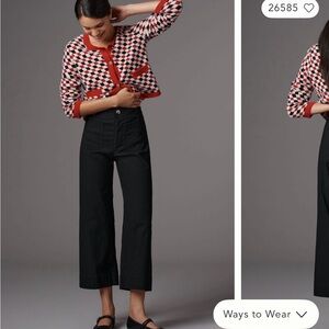 Anthropologie Maeve Black Wide-Leg Pants